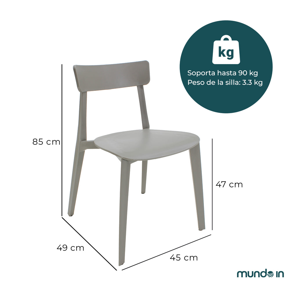 Set De 4 Silla Exterior Brianza