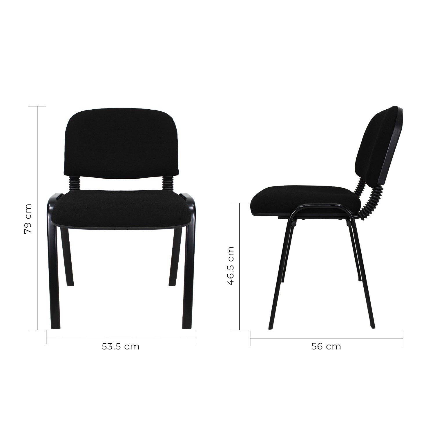 Set de 4 Sillas Fijas Tela ISO