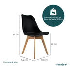 Set de 4 Sillas Eames Frankfurt | Sillas acojinadas