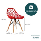 Set de 4 Sillas Oslo Vento | Sillas para comedor tipo Eames
