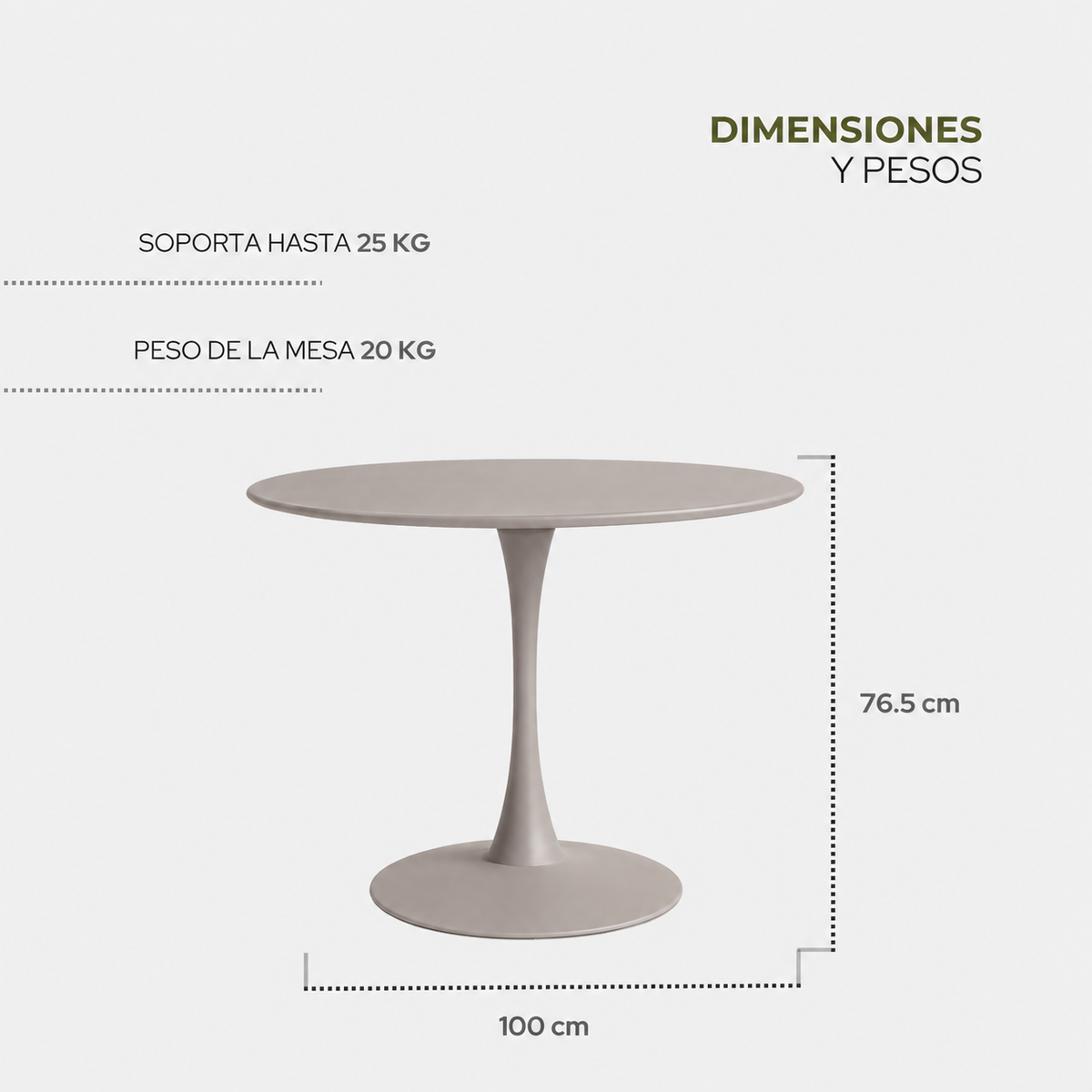 Mesa Circular Vittoria 100cm