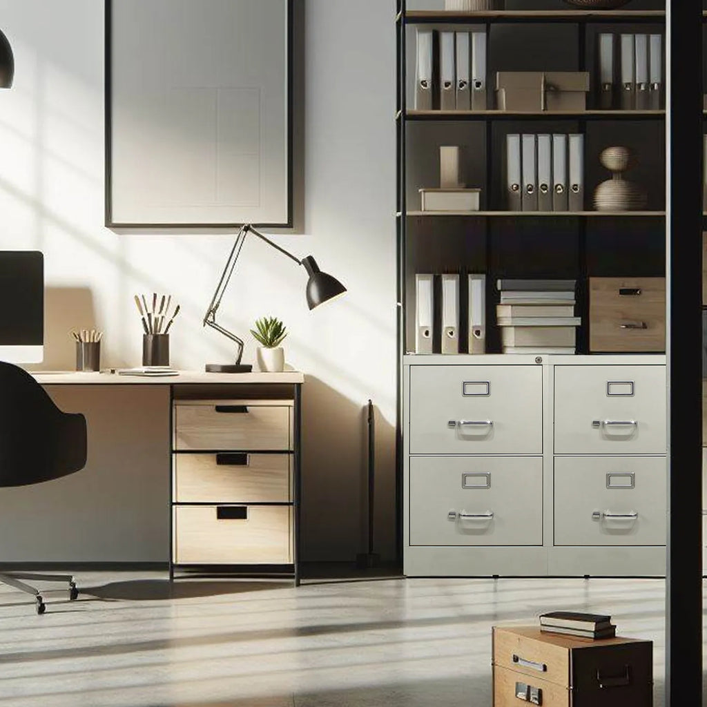 Archivero Metálico de 2 gavetas Oficio 14114 color Gris