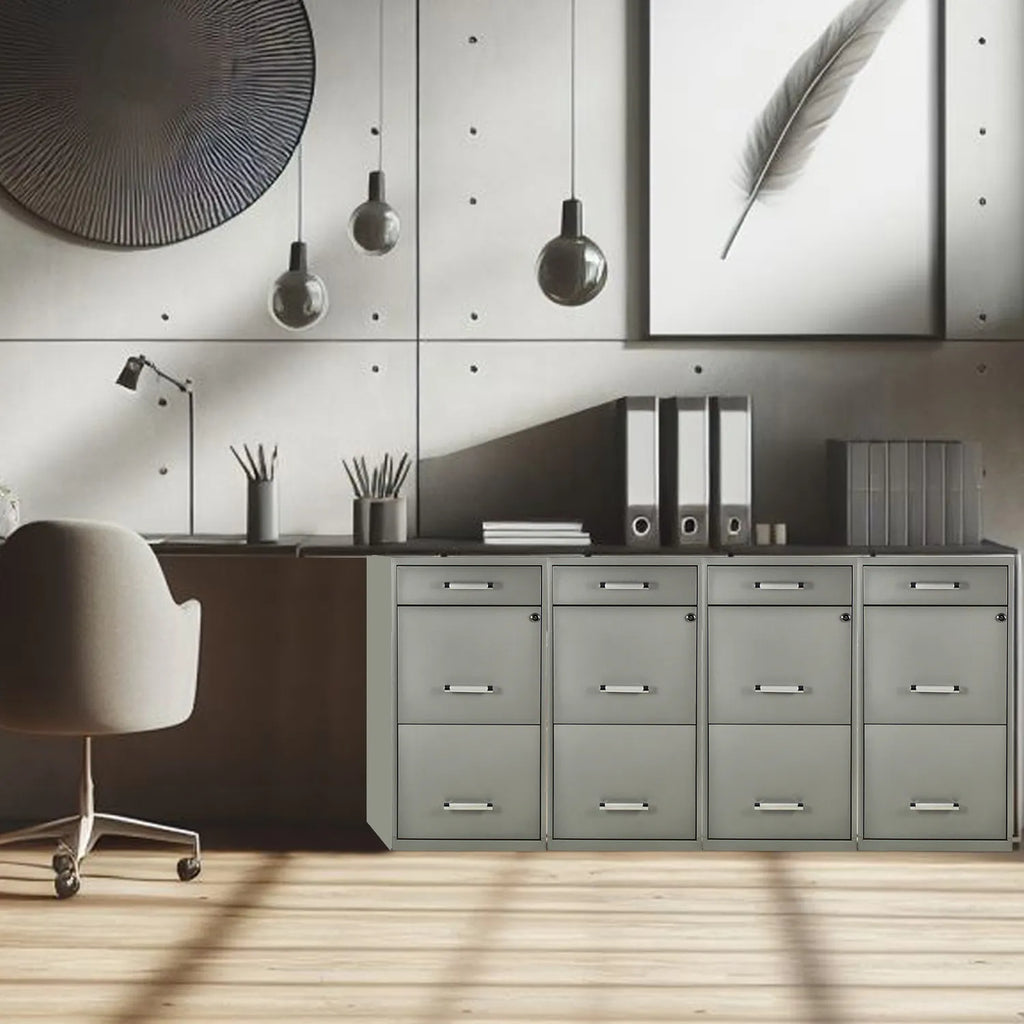 Archivero Metálico 2+1 gavetas Carta 17069 Gris