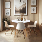 Comedor Mesa Oslo 80 Blanca + 4 Sillas Moura