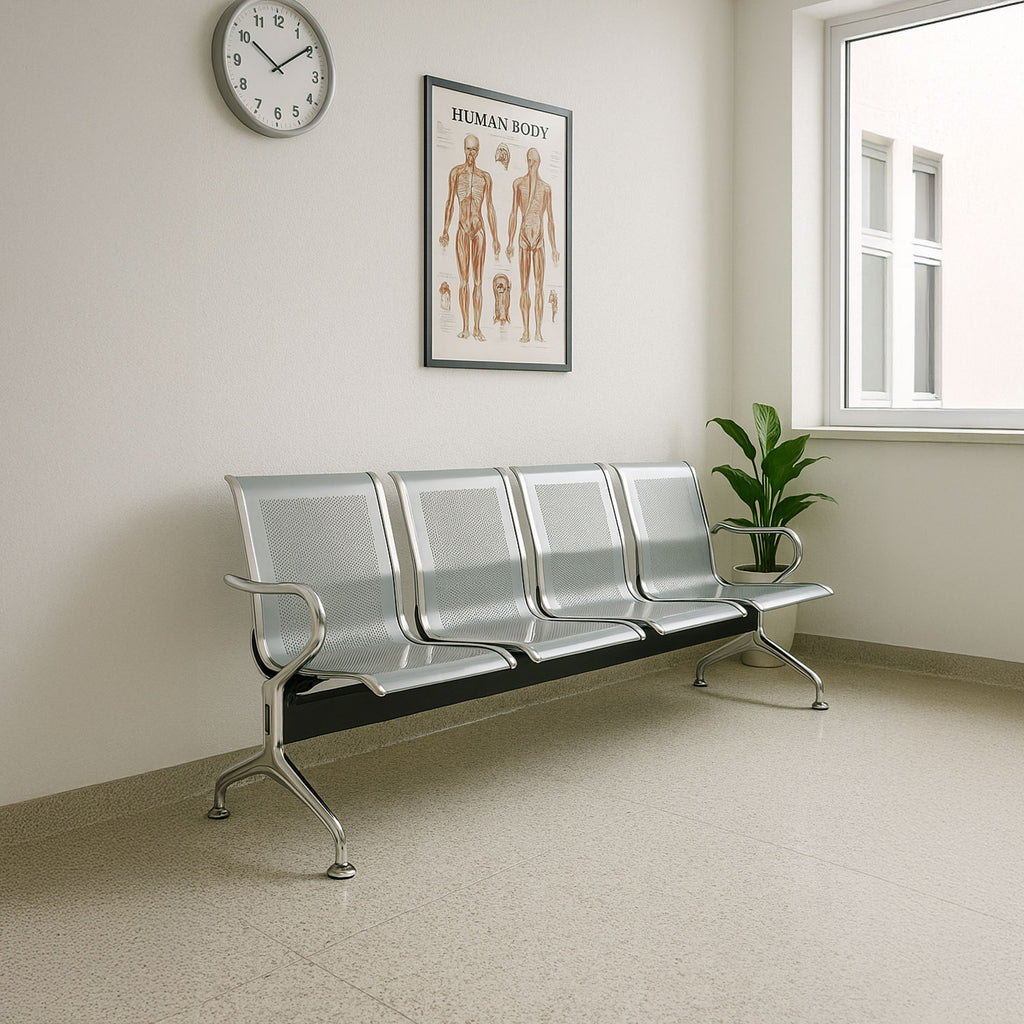 Banca De 4 Plazas Metálica