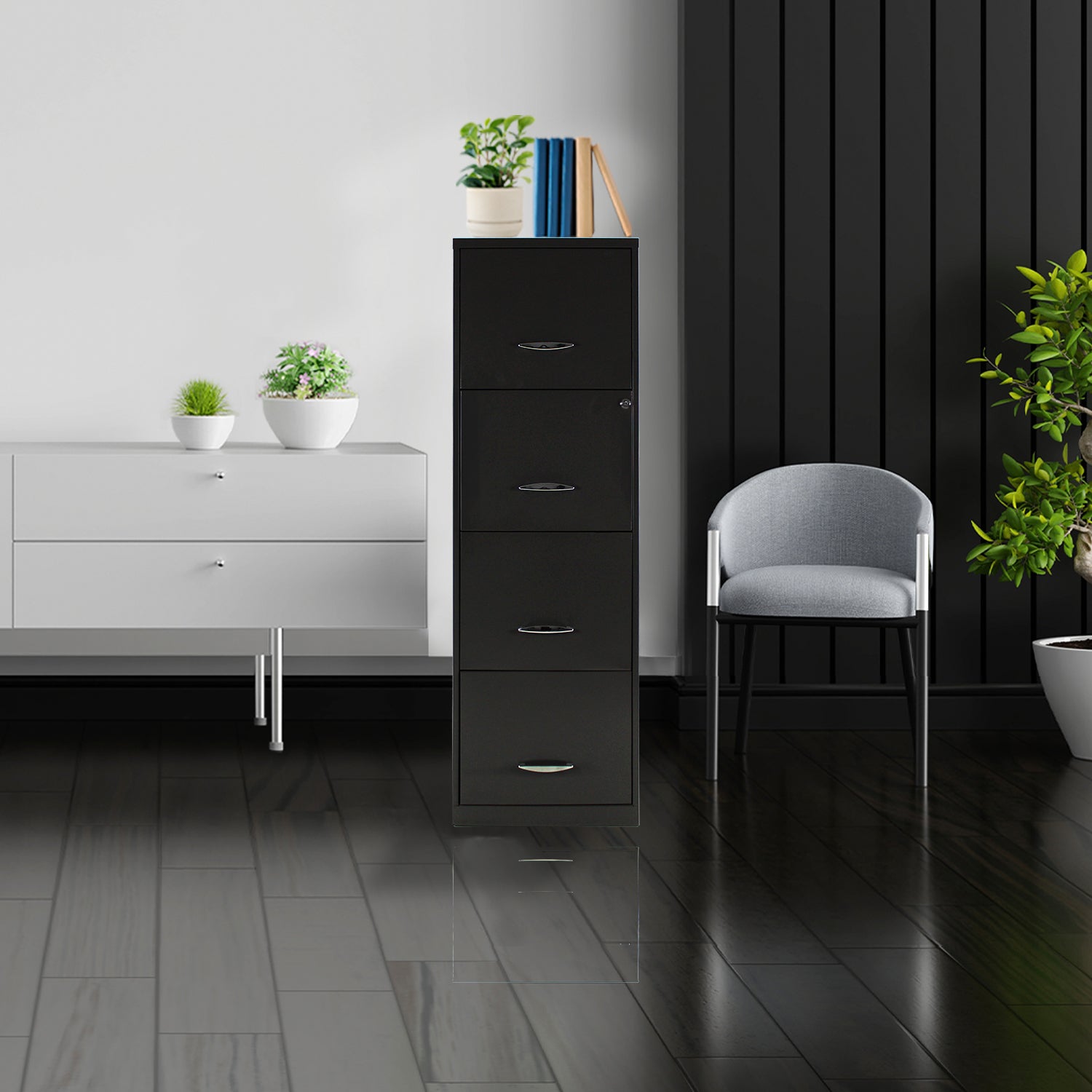 Archivero Metálico 4 gavetas Carta 16255 Grafito