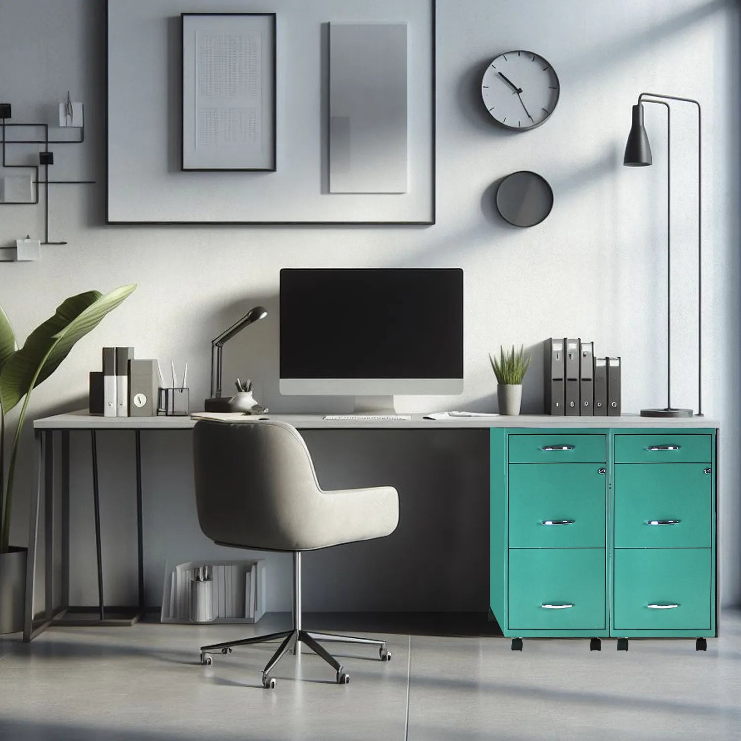 Archivero Metálico 2+1 gavetas Carta móvil 24421