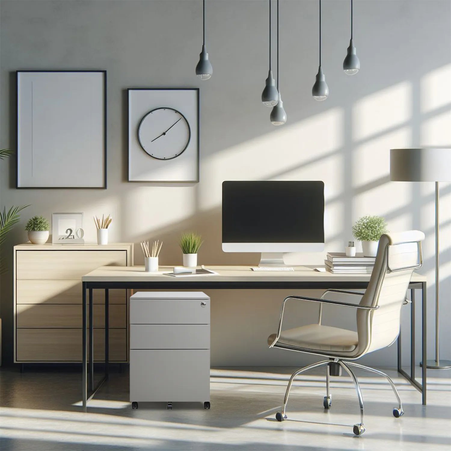 Archivero Metálico 2+1 gavetas Carta Sarre