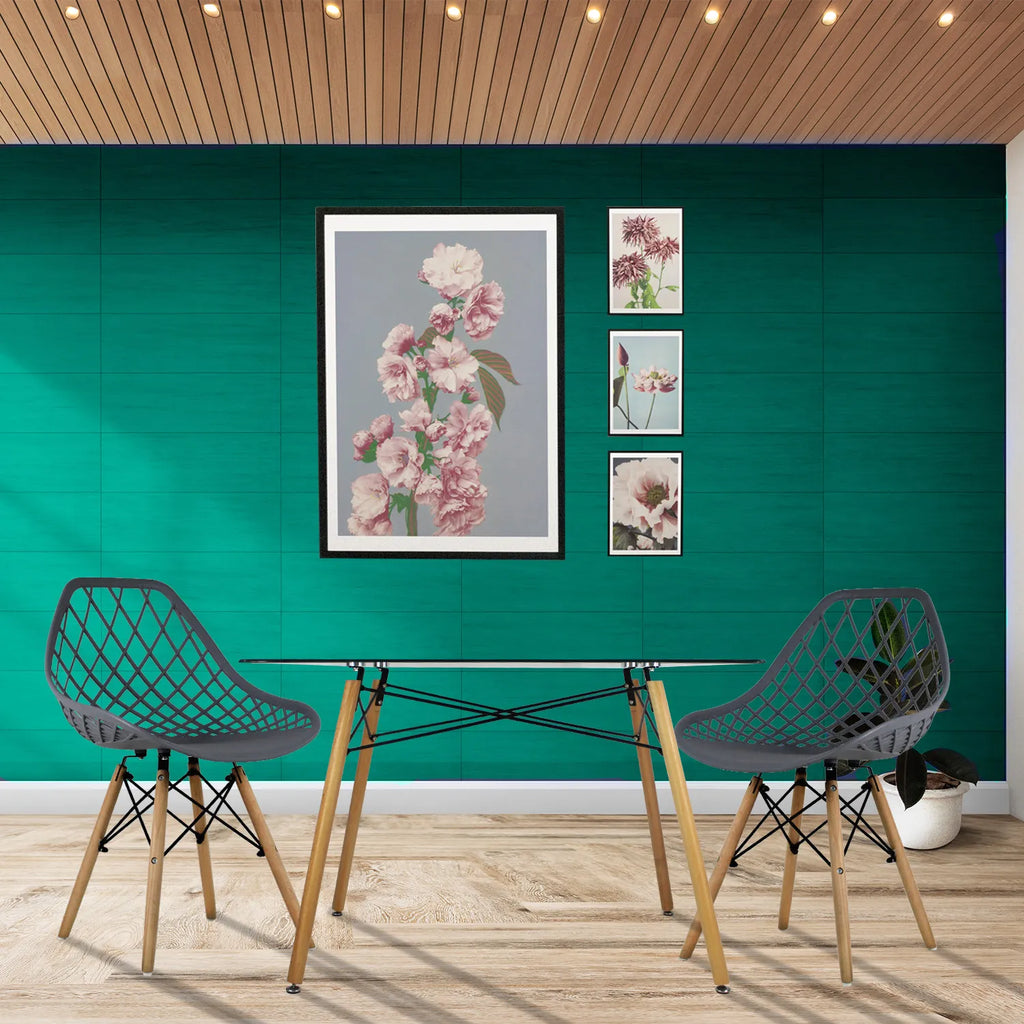 Comedor Mesa Oslo Rectangular  Negro + 4 sillas Vento