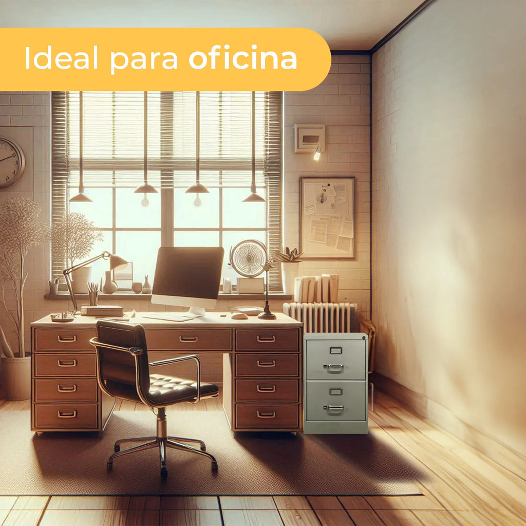 Archivero Metálico de 2 gavetas Oficio 14114 color Gris