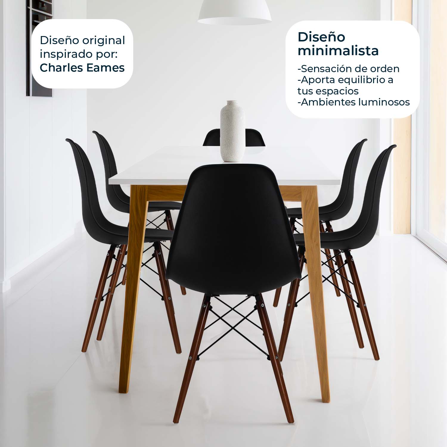 Set de 2 Sillas Oslo Nogal