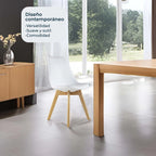 Comedor Mesa Oslo 80 Negro + 4 sillas Frankfurt