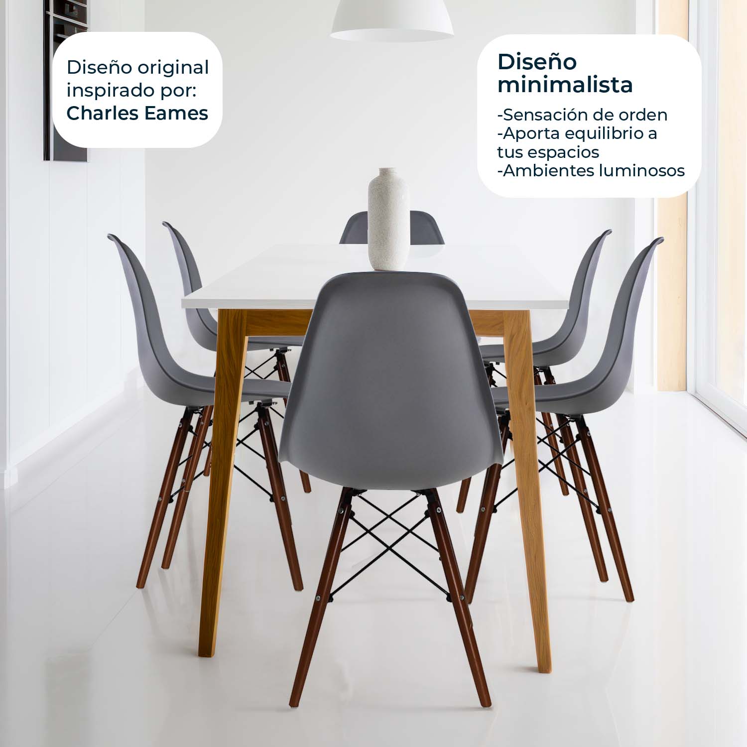 Set de 2 Sillas Oslo Nogal