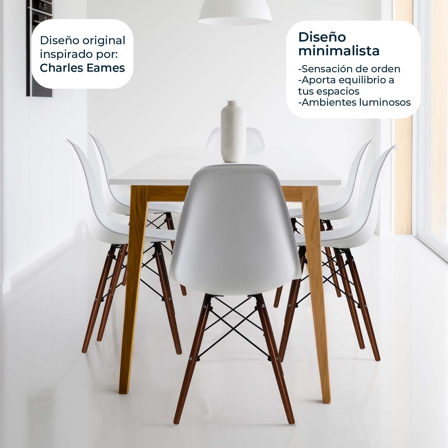 Set de 2 Sillas Oslo Nogal