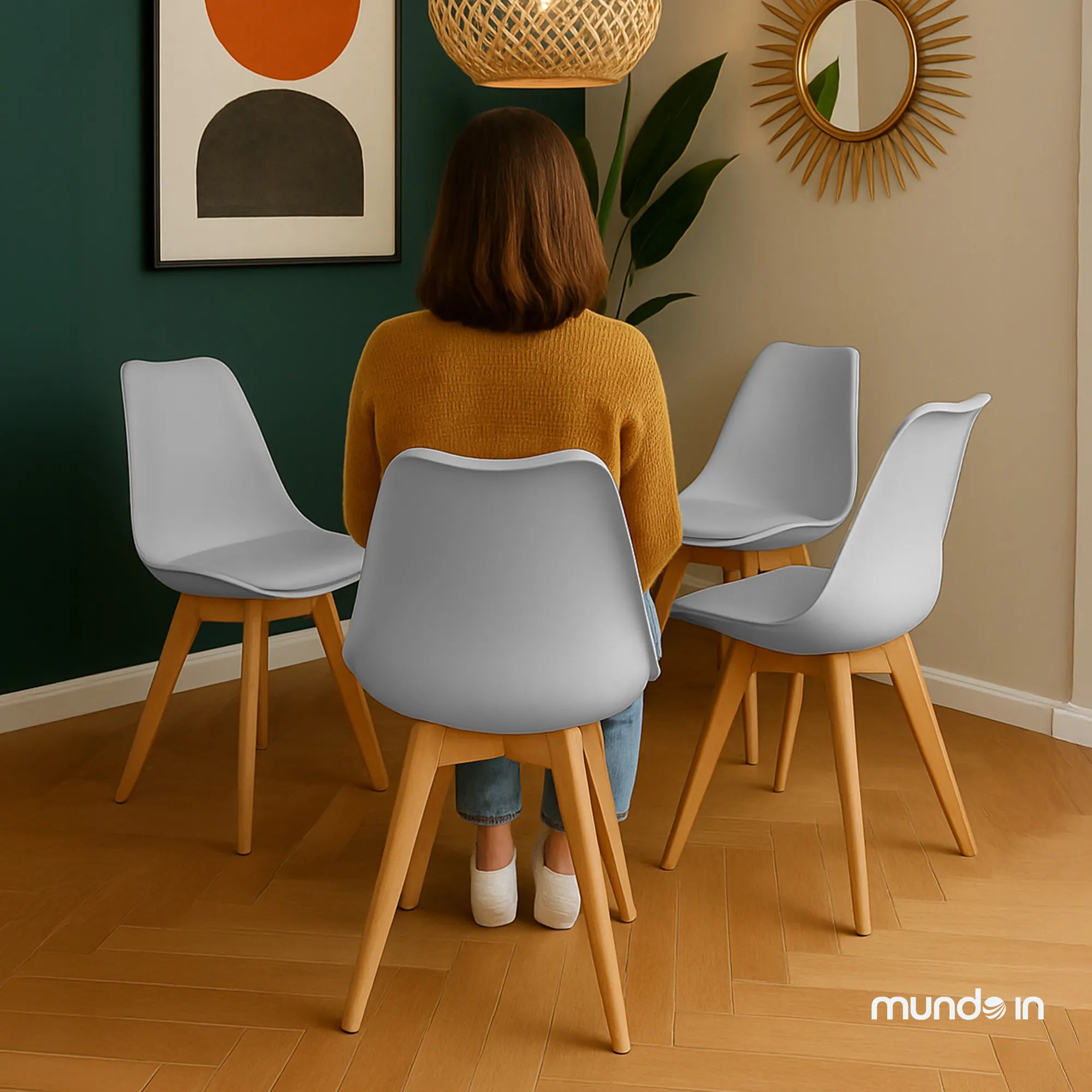 Set de 4 Sillas Eames Frankfurt | Sillas acojinadas