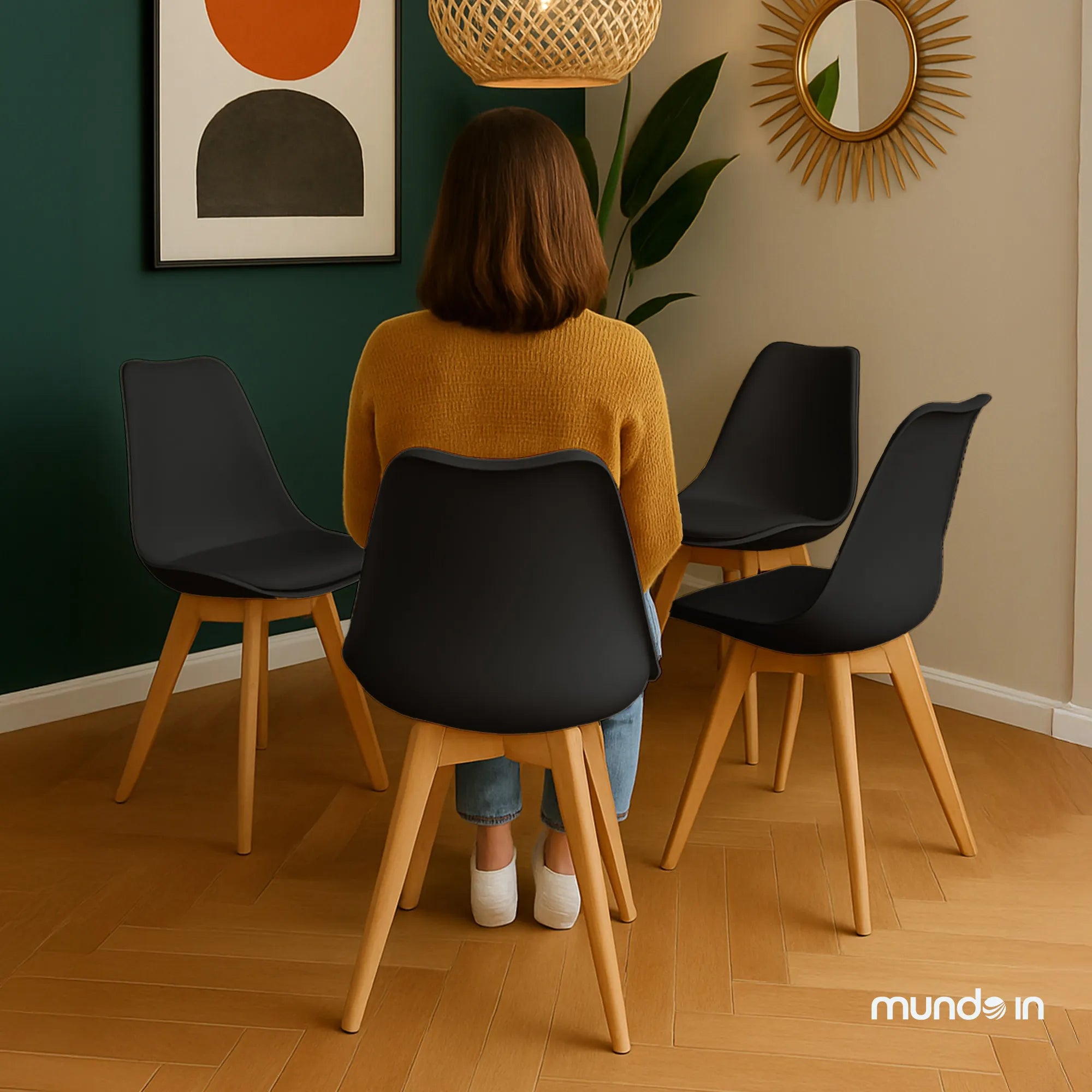 Set de 4 Sillas Eames Frankfurt | Sillas acojinadas