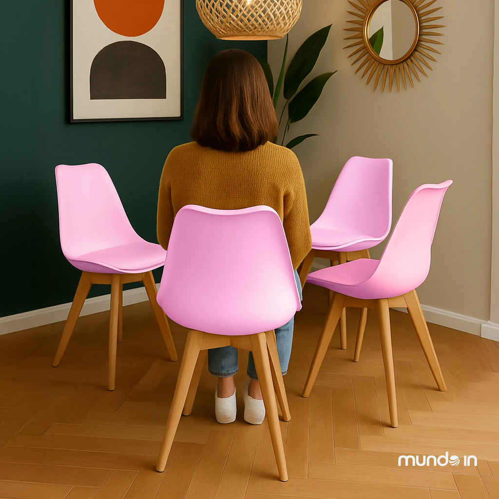 Set de 4 Sillas Eames Frankfurt | Sillas acojinadas