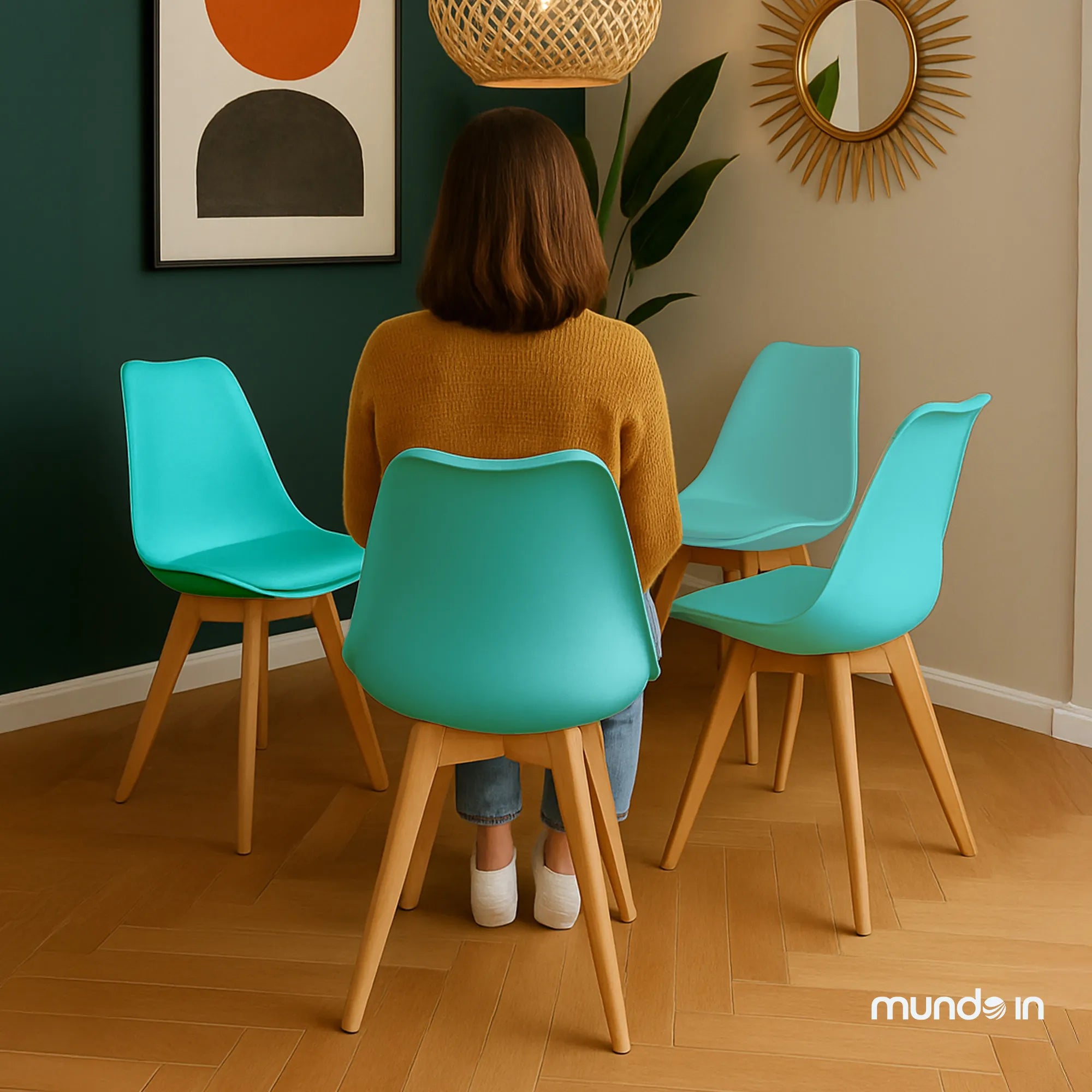 Set de 4 Sillas Eames Frankfurt | Sillas acojinadas