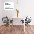 Comedor Mesa Oslo Cristal T8 + 4 Sillas Vento