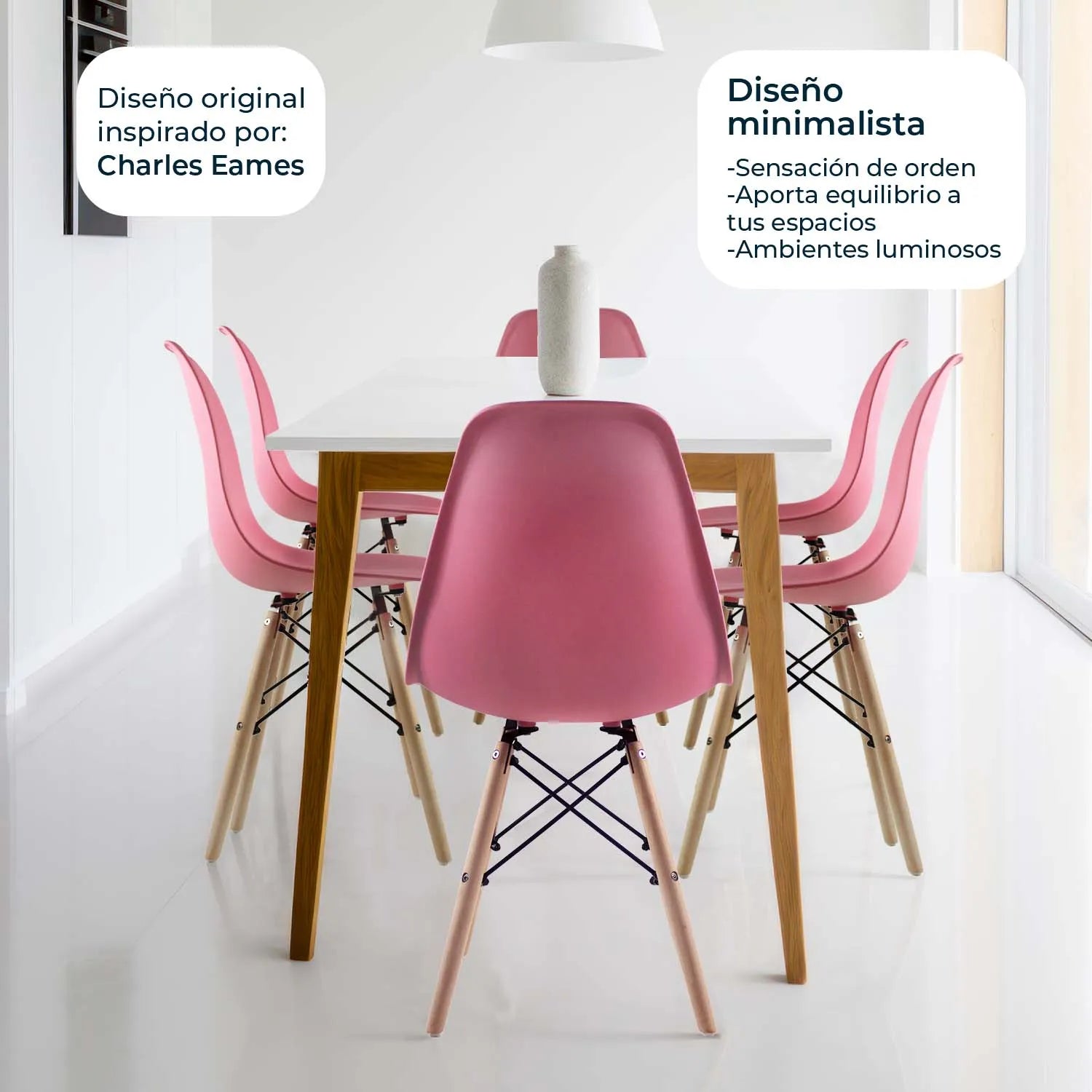 Comedor Mesa oslo 80 Negro + 4 Sillas Oslo