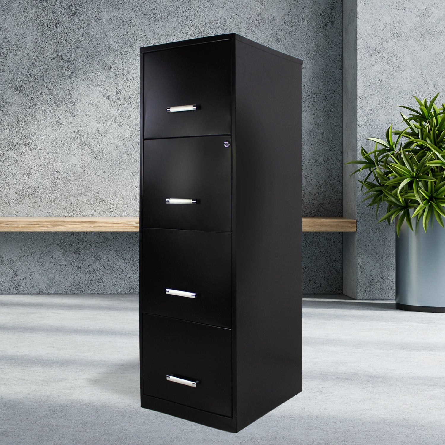 Archivero Metálico de 4 gavetas Carta modelo 16883 color Negro