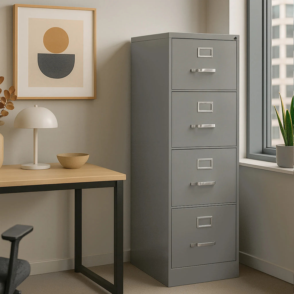 Archivero Metálico de 4 gavetas Oficio 14118 color Arena