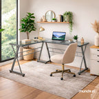 ESCRITORIO JM-909GN CRISTAL NEGRO
