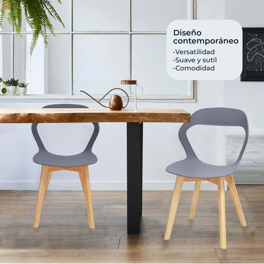 Comedor Mesa Cristal T8 + 4 Sillas Moura