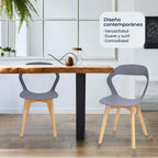 Comedor Mesa Cristal T8 + 4 Sillas Moura