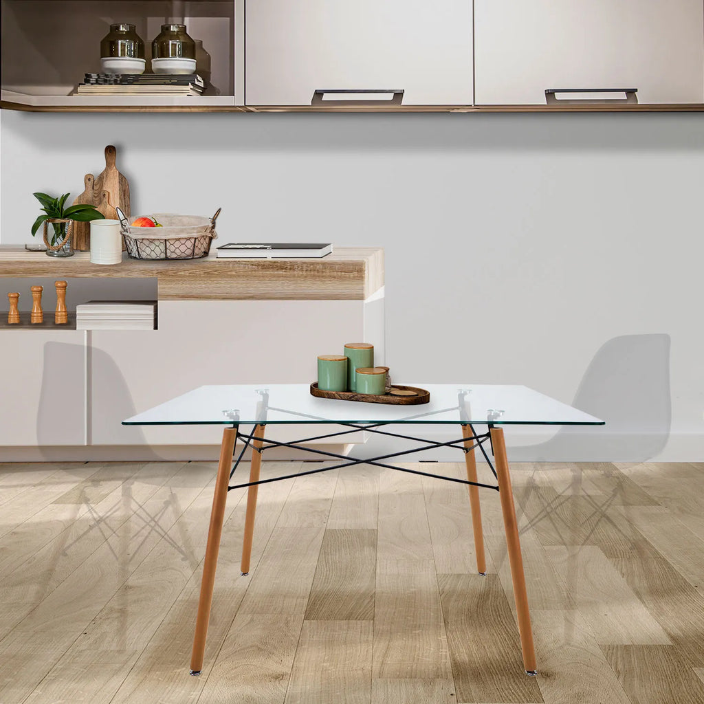 Comedor Mesa Rectangular T5 + 4 Sillas Oslo