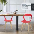 Comedor Mesa T5 Nogal + 4 Sillas Moura