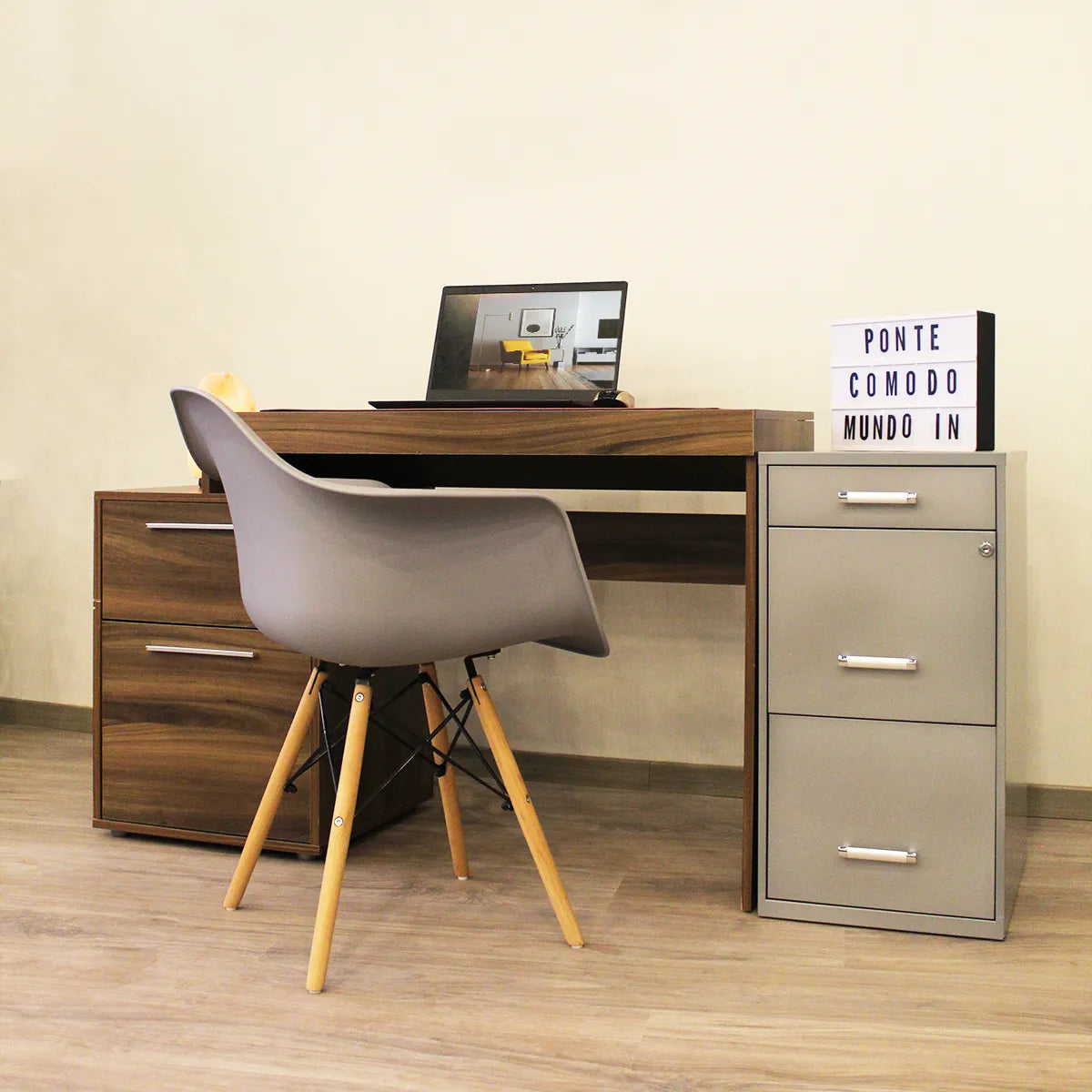 Archivero Metálico 2+1 gavetas Carta 17069 Gris