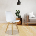 Comedor Mesa Oslo 80 Negro + 4 sillas Frankfurt