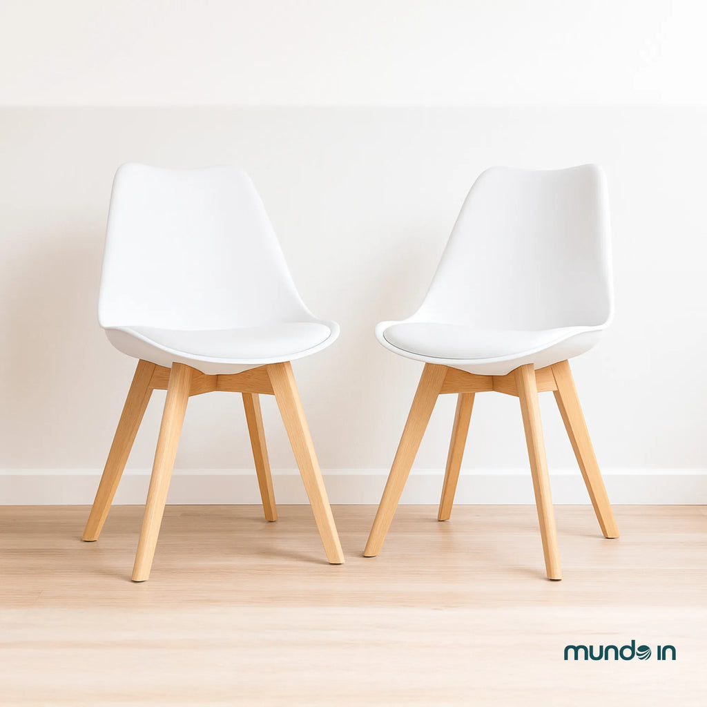 Set de 2 Sillas Frankfurt | Sillas Eames acojinadas para comedor