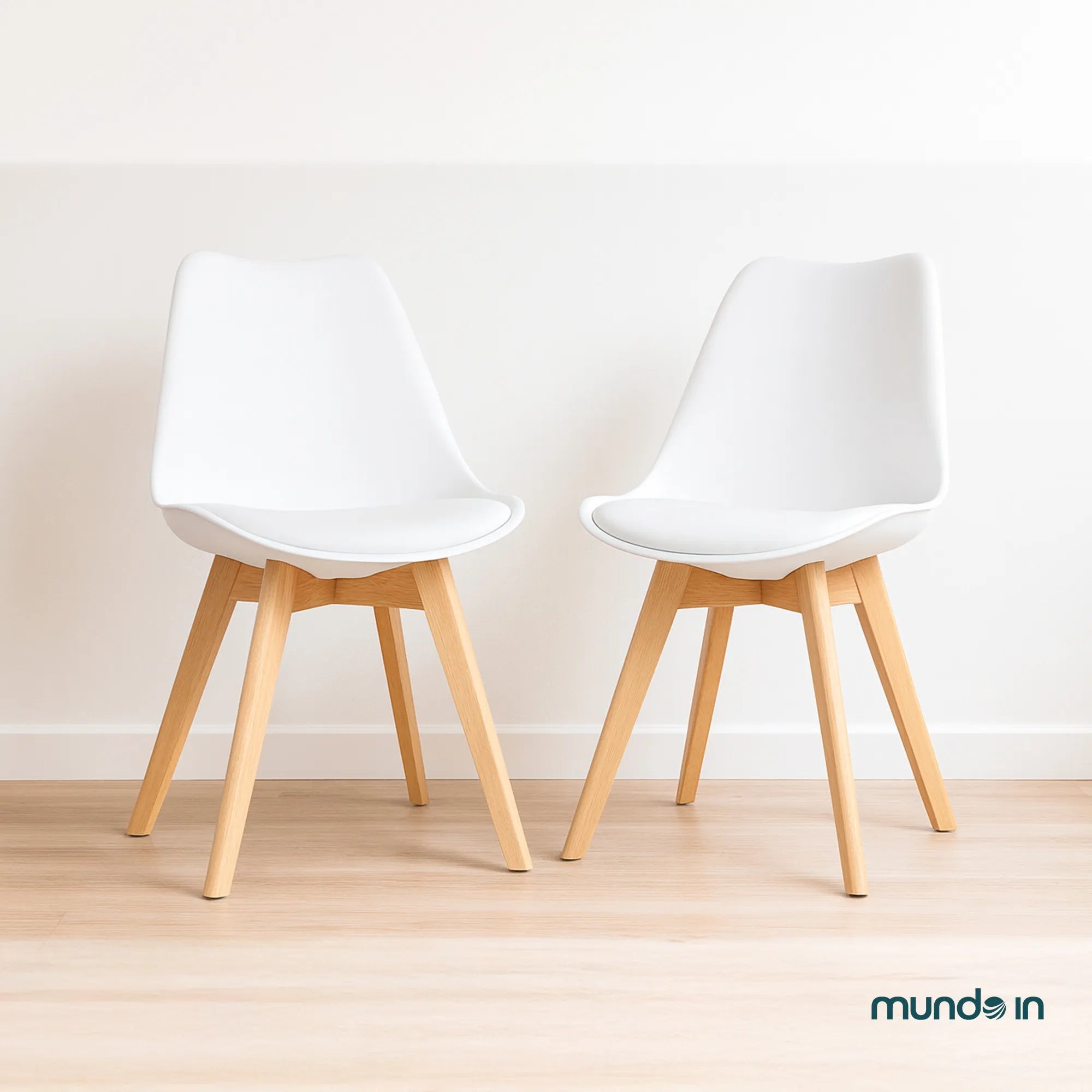 Set de 2 Sillas Frankfurt | Sillas Eames acojinadas para comedor