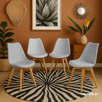 Set de 4 Sillas Eames Frankfurt | Sillas acojinadas