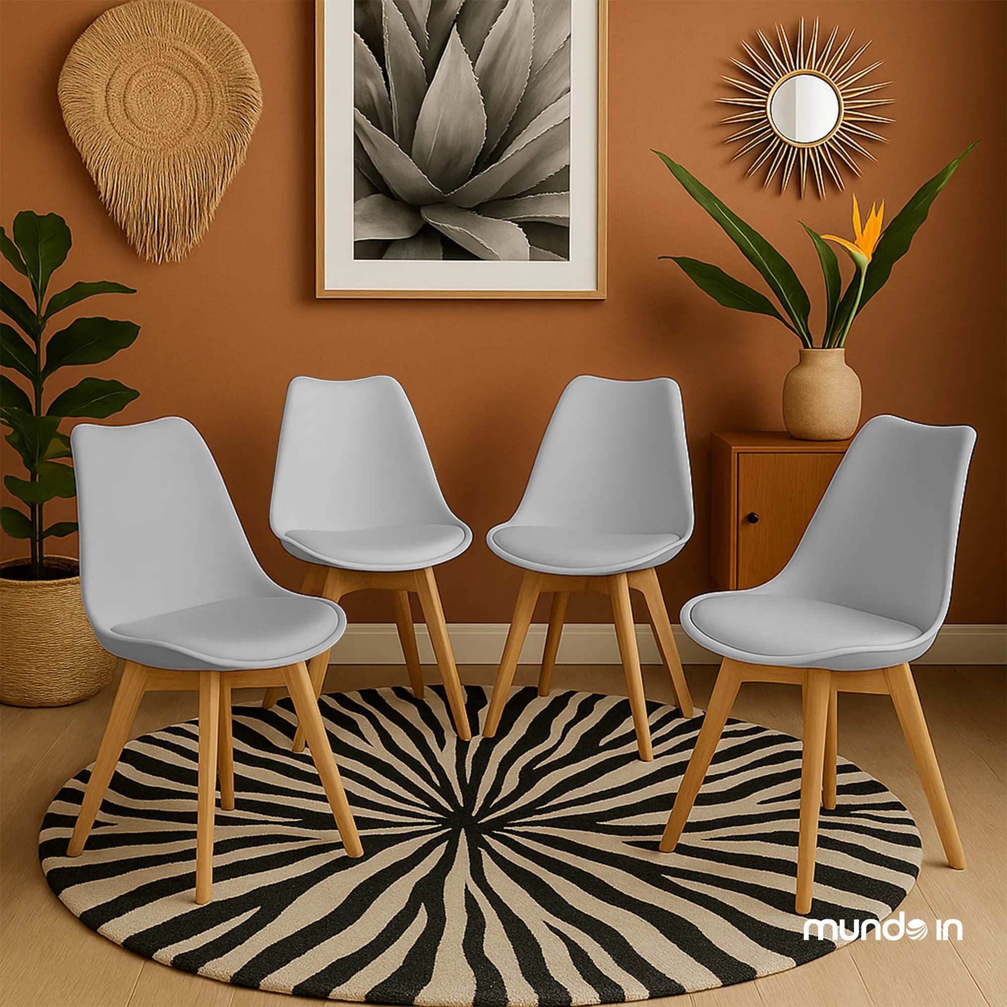 Set de 4 Sillas Eames Frankfurt | Sillas acojinadas