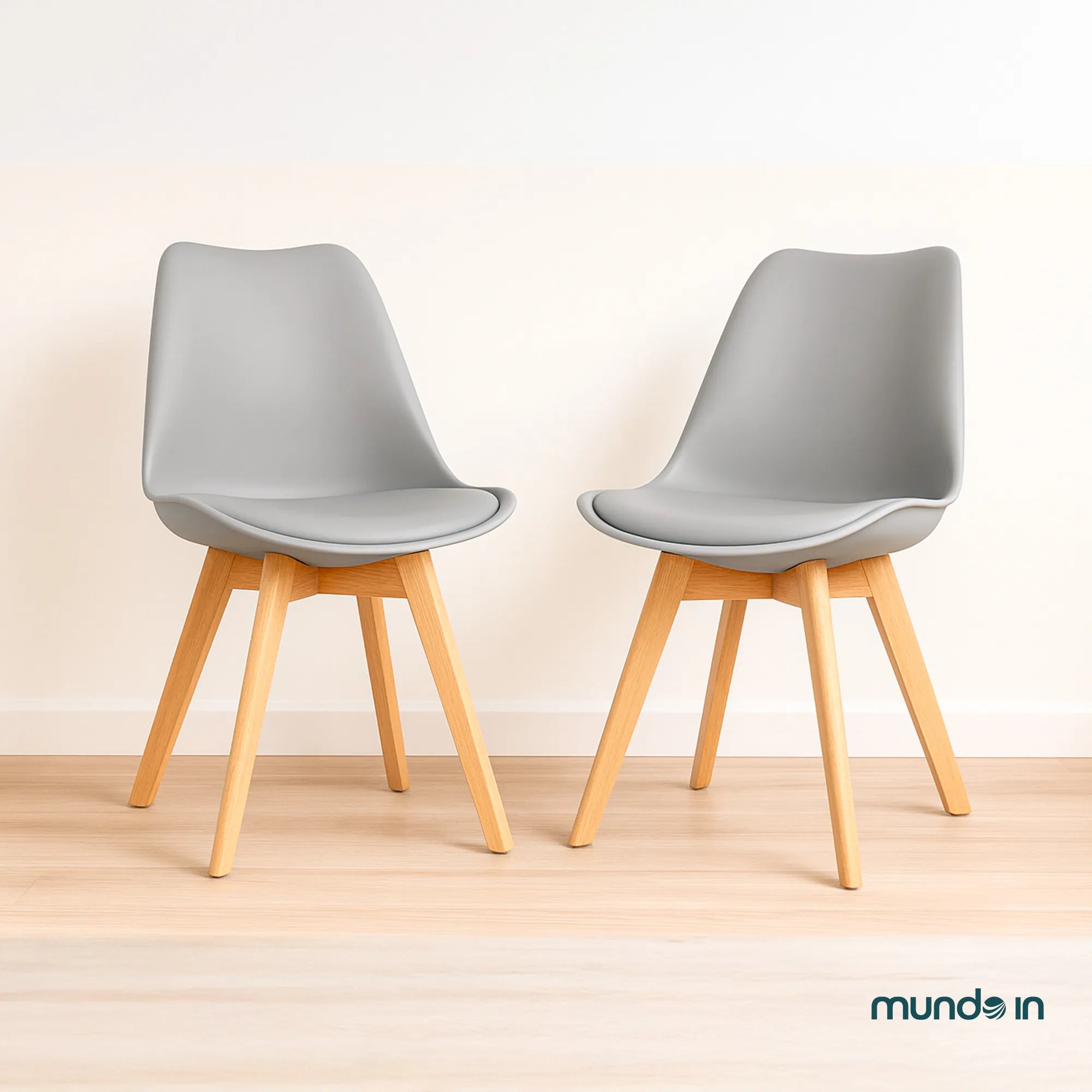 Set de 2 Sillas Frankfurt | Sillas Eames acojinadas para comedor