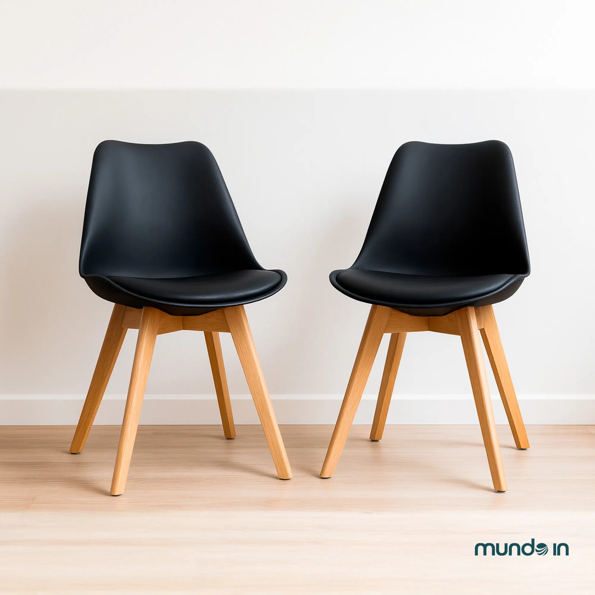 Set de 2 Sillas Frankfurt | Sillas Eames acojinadas para comedor