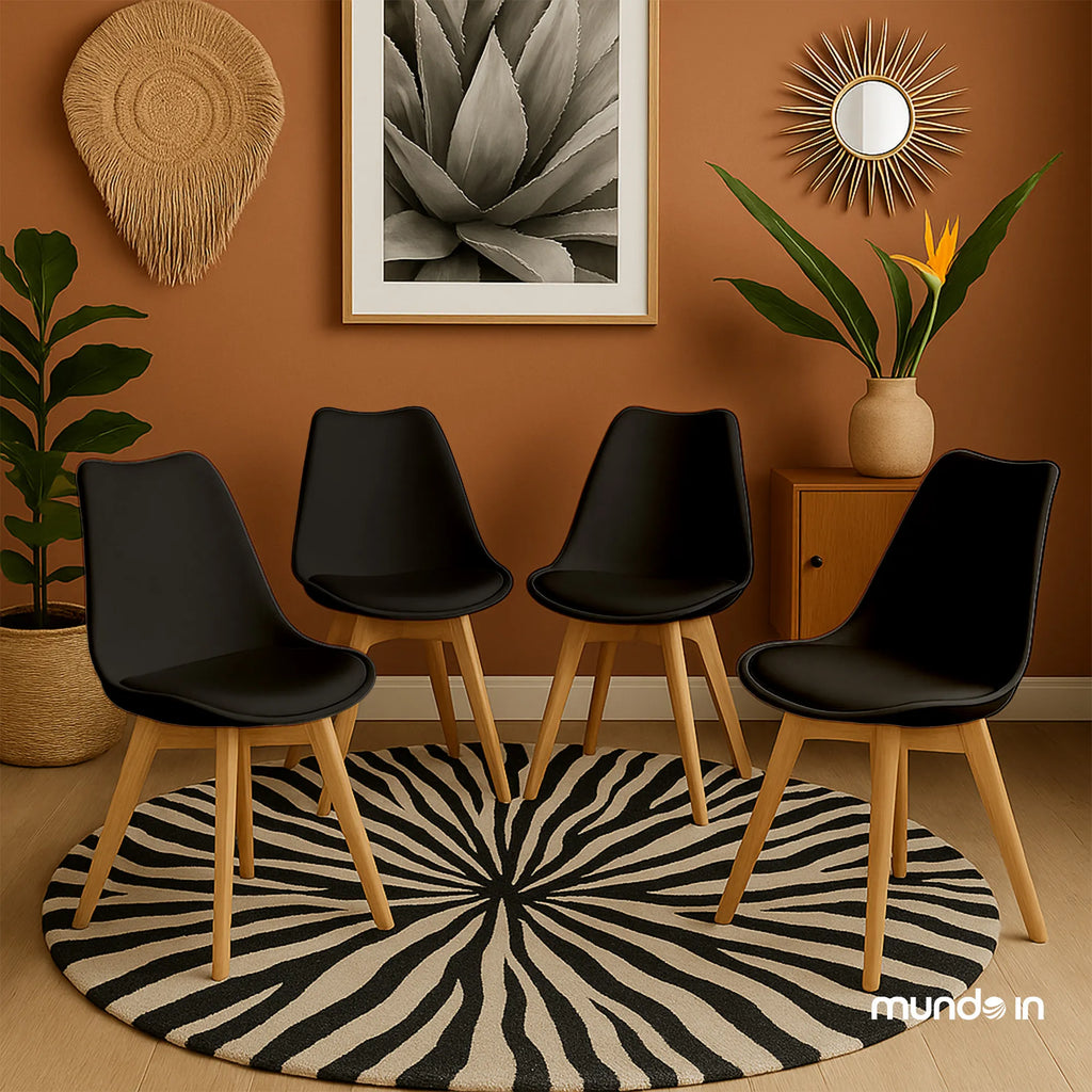 Set de 4 Sillas Eames Frankfurt | Sillas acojinadas