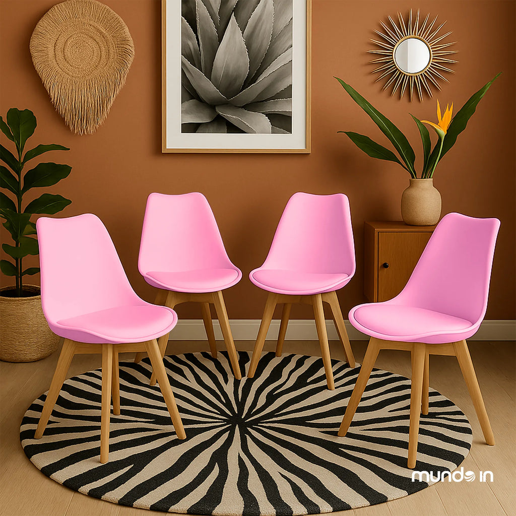 Set de 4 Sillas Eames Frankfurt | Sillas acojinadas