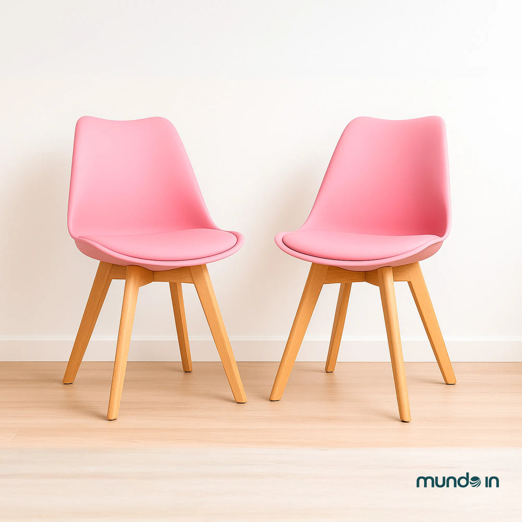 Set de 2 Sillas Frankfurt | Sillas Eames acojinadas para comedor