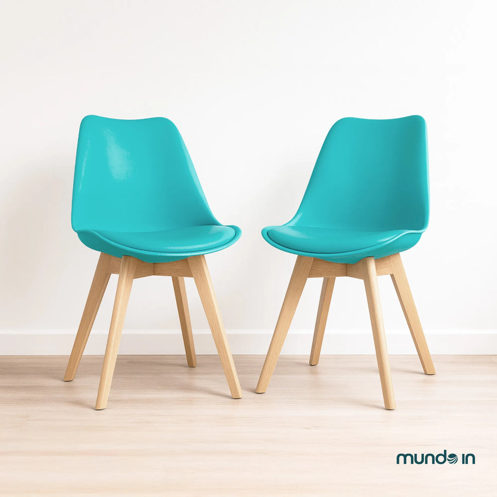 Set de 2 Sillas Frankfurt | Sillas Eames acojinadas para comedor