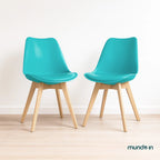 Set de 2 Sillas Frankfurt | Sillas Eames acojinadas para comedor