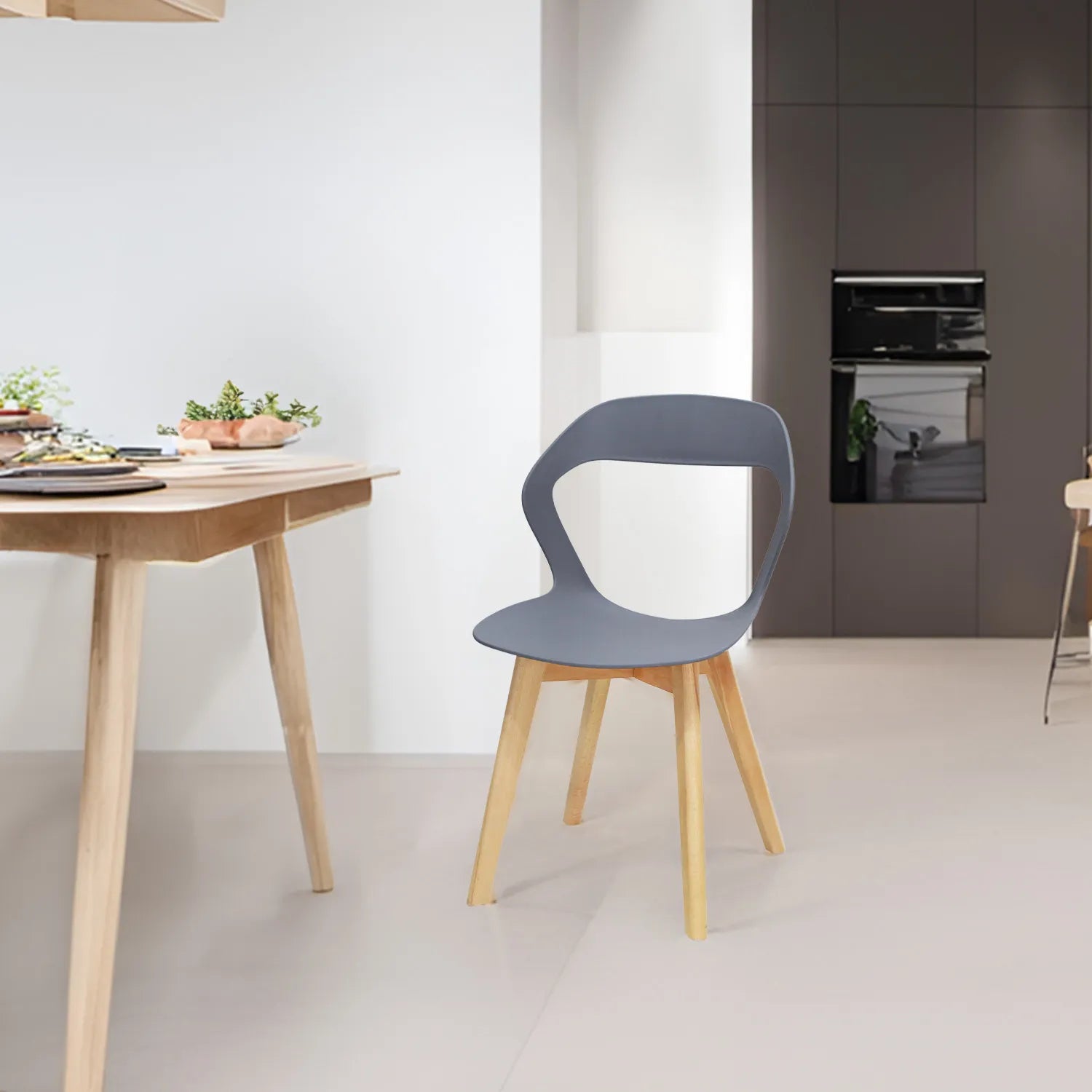 Comedor Mesa Oslo 80 Blanca + 4 Sillas Moura