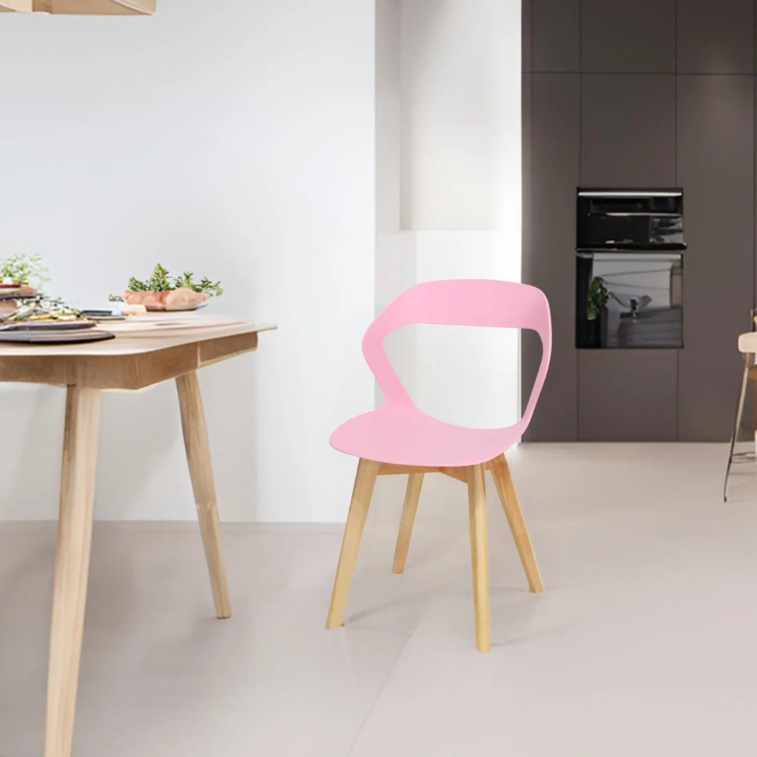 Comedor Mesa Oslo 80 Blanca + 4 Sillas Moura