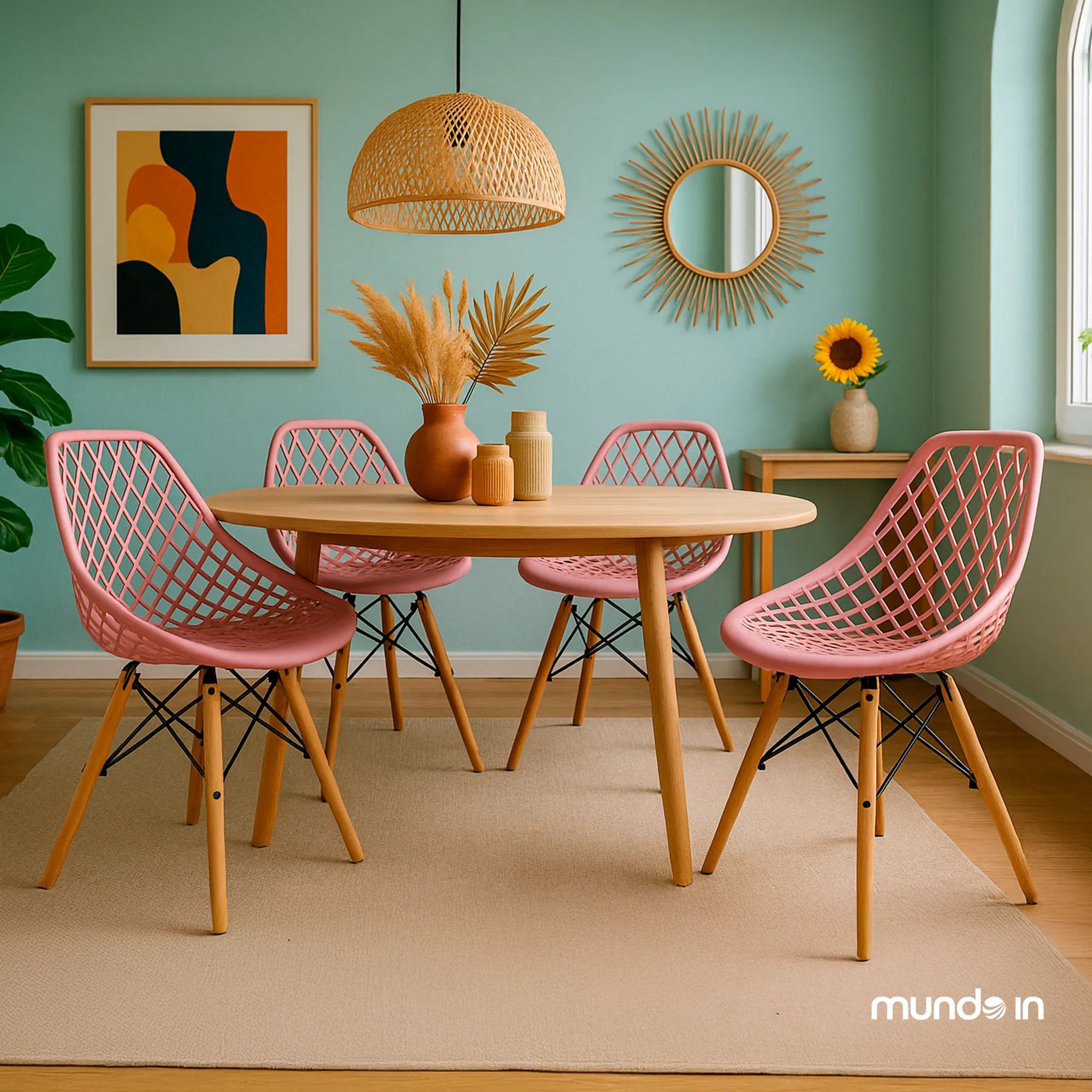 Set de 4 Sillas Oslo Vento | Sillas para comedor tipo Eames