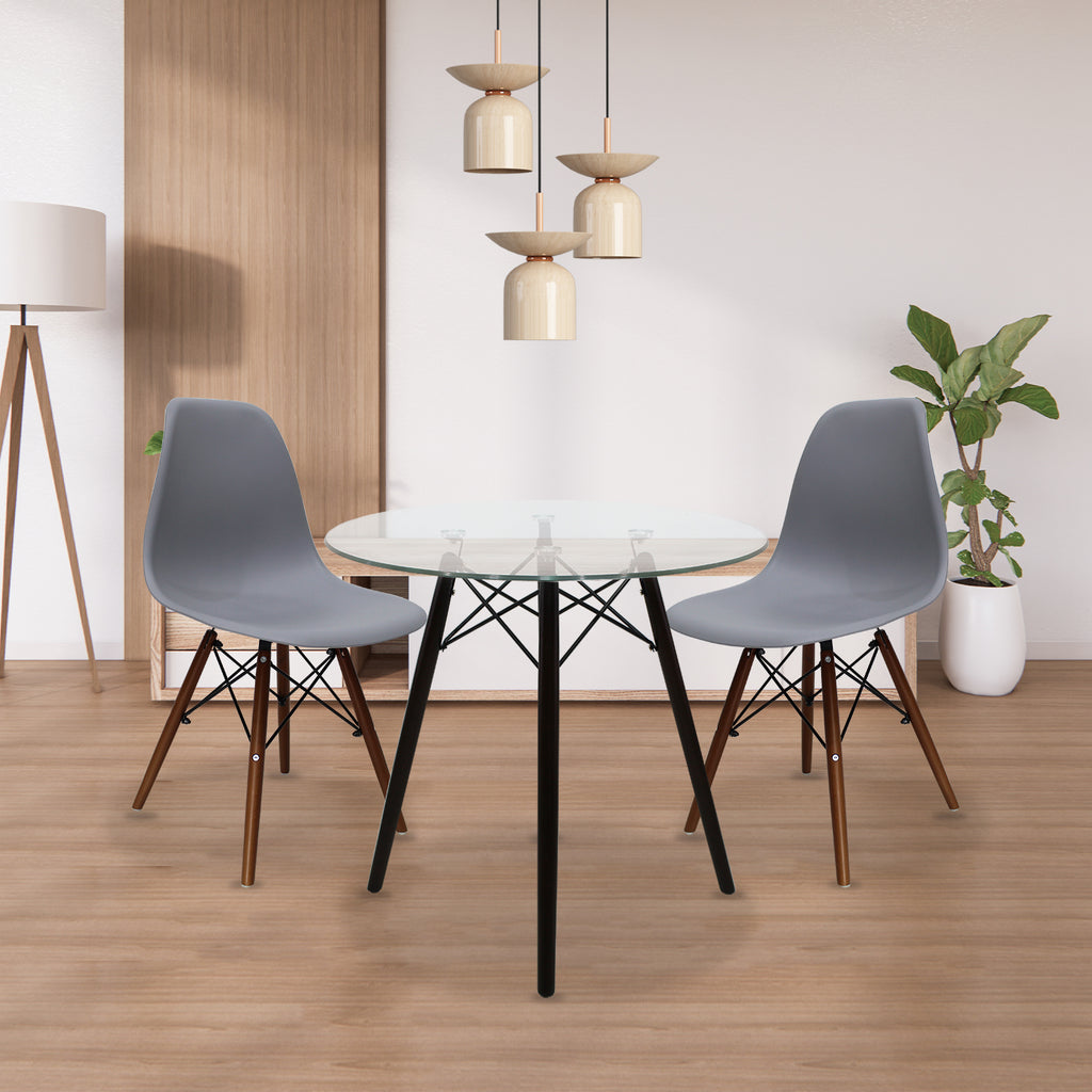 Set de 4 Sillas Oslo Nogal