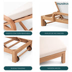 Camastro de madera individual Saona