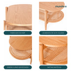 Mesa de centro rectangular Kangar – Encino o nogal 120x60